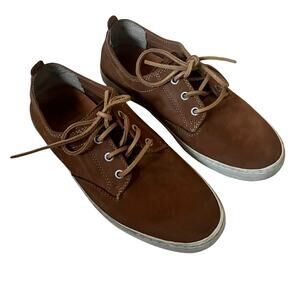 FRYE 'Norfolk' Men's 8.5 Deck Shoe Leather Lace Up Casual Sneaker Cognac Tan